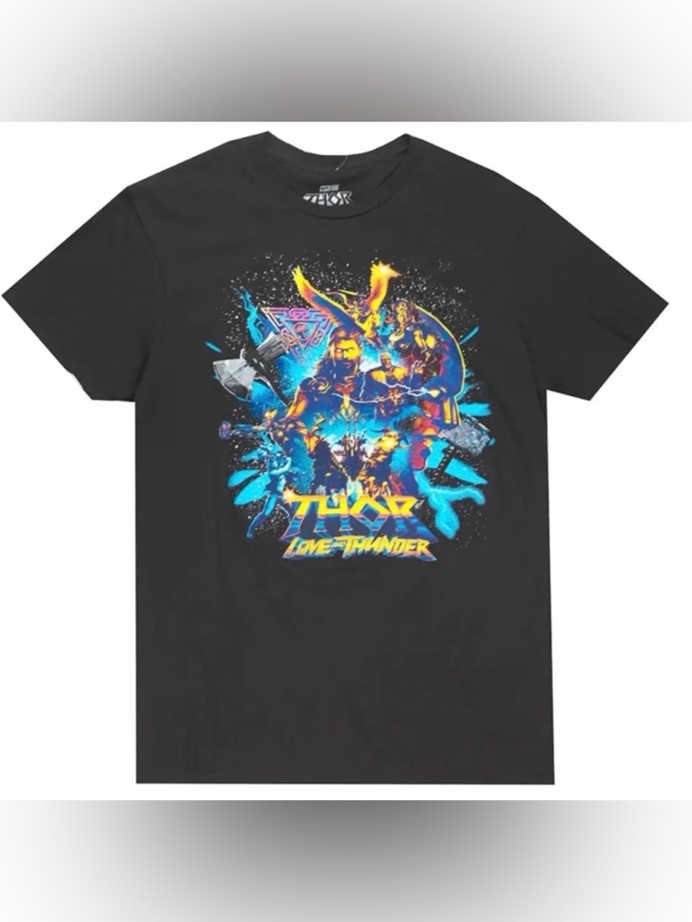 NWT Marvel Mens Black Thor Love And Thunder Avengers T Shirt Size XXL